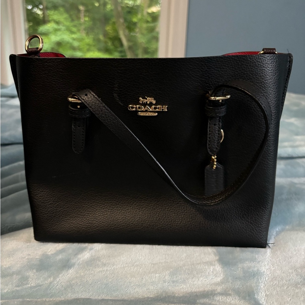Coach mini tote with crossbody strap